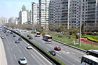 Набережная в Пекине. Фотографии Мегаполиса. Пекин - небоскебы и скоростные трассы.