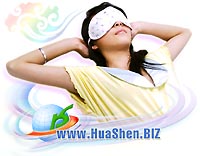 Накладка на глаза с биофотонами ХуаШен. Eyeshade, Sleepmask HuaShen. Защитная повязка на глаза устраняет усталость глаз и проводит профиллактику зрения глаз.