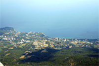 Скачать качественные фотографии природы Крыма. Гора Айпетри. Фото с горы на город и море. Скриншоты.